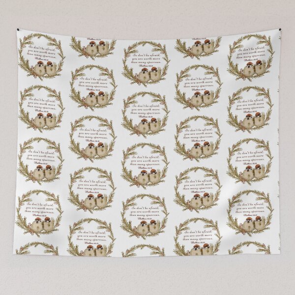 Item preview, Matthew 10:31 -  So don’t be afraid; you are worth more than many sparrows. designed and sold by FlutterByH.