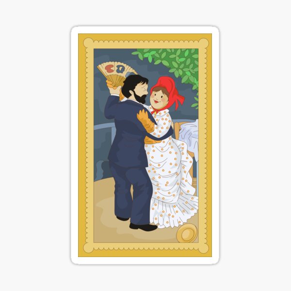 Dance in the country by Renoir Sticker