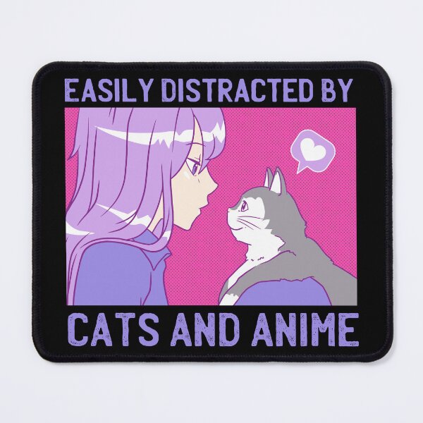 Item preview, Easily Distracted By Cats And Anime designed and sold by patternprint1.