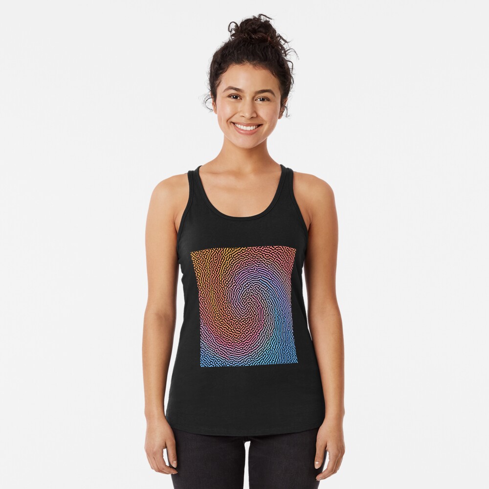 Fingerprint Wave Racerback Tank Top