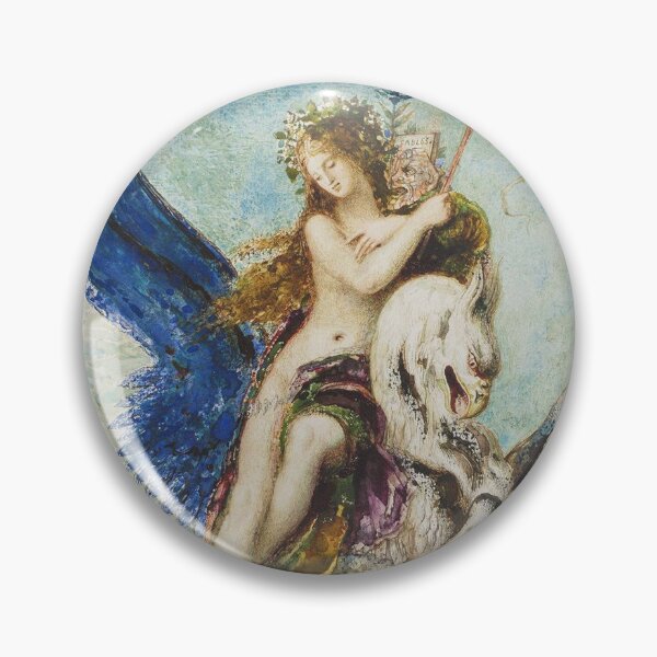 Artikelvorschau, Lady Riding a Griffin Vintage Gustav Moreau painting entworfen und verkauft von Vintage Designs +.