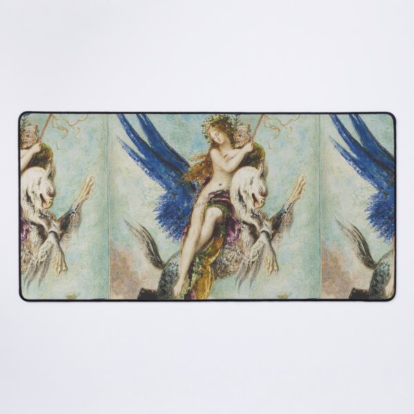 Item preview, Lady Riding a Griffin Vintage Gustav Moreau painting designed and sold by Vintage Designs +.