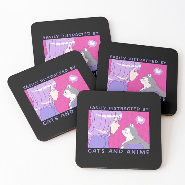 Item preview, Easily Distracted By Cats And Anime designed and sold by patternprint1.