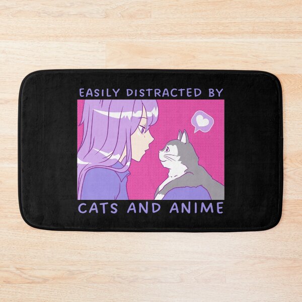 Item preview, Easily Distracted By Cats And Anime designed and sold by patternprint1.