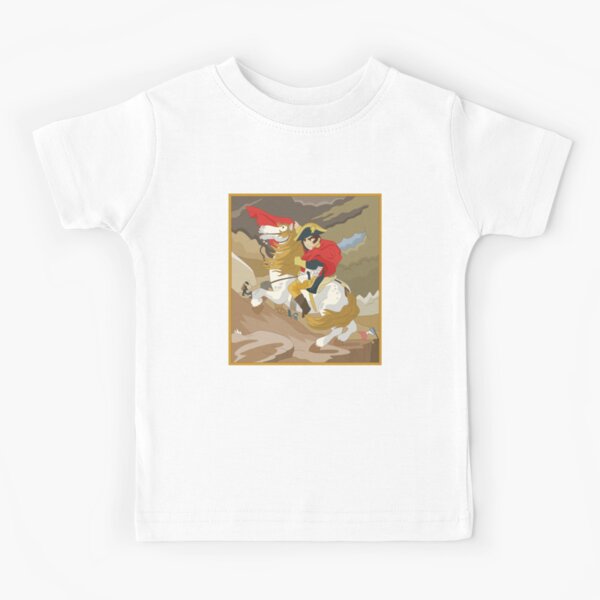 Napoleon Crossing the Alps by Jacques-Louis David Kids T-Shirt