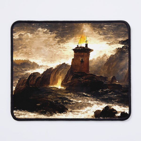 Item preview, A lighthouse in the storm designed and sold by AM FineArtPrints.