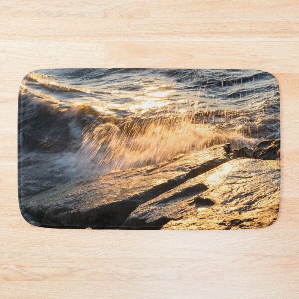 Item preview, Golden Shower on the Rocks - Slo Mo Waves and Sunshine designed and sold by Georgia Mizuleva.