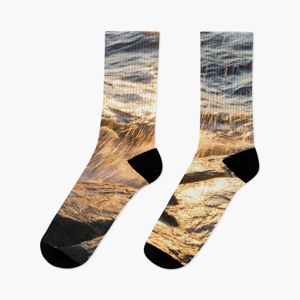 Item preview, Golden Shower on the Rocks - Slo Mo Waves and Sunshine designed and sold by Georgia Mizuleva.