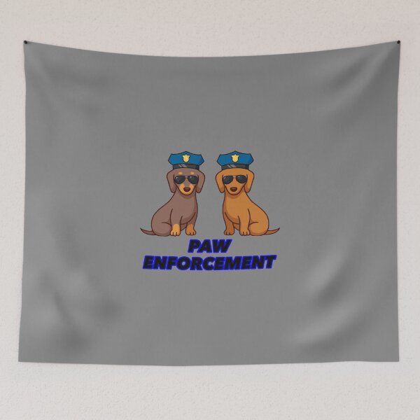 Item preview, Dachshund Dog police - Paw Enforcement designed and sold by Daschunddesigns.