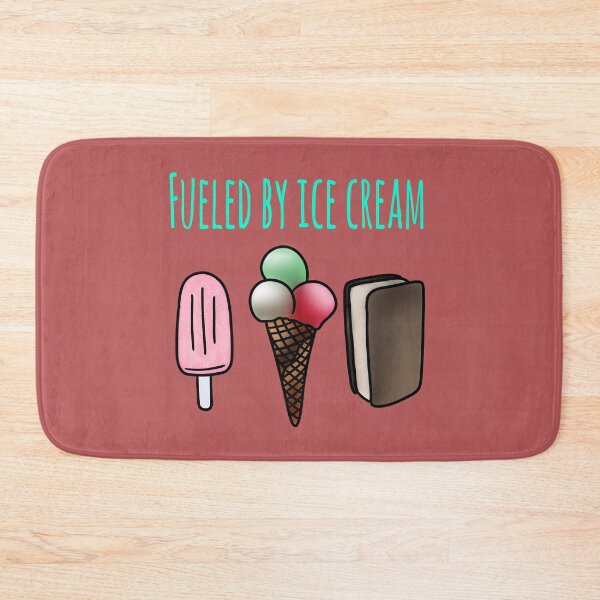 Item preview, Fueled by ice cream - Cute funny ice cream quote designed and sold by TheRonins.