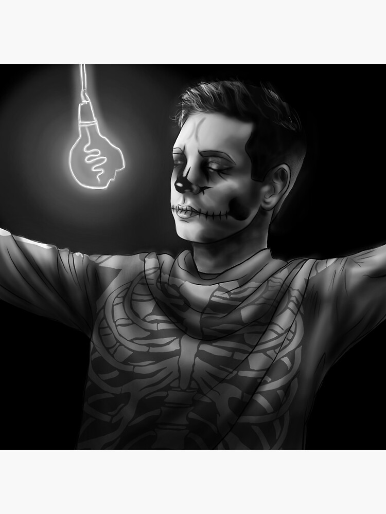 Thumbnail 3 of 3, Sticker, Vessel lightbulb designed and sold by Saraharasart.