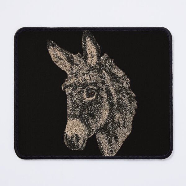 Item preview, Machine Embroidery,Cute Embroidered Donkey, Machine embroidery, Stitch crafting, unique embroidered art designed and sold by RudolphBarnard.