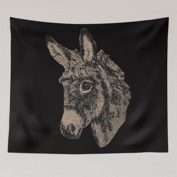 Item preview, Machine Embroidery,Cute Embroidered Donkey, Machine embroidery, Stitch crafting, unique embroidered art designed and sold by RudolphBarnard.