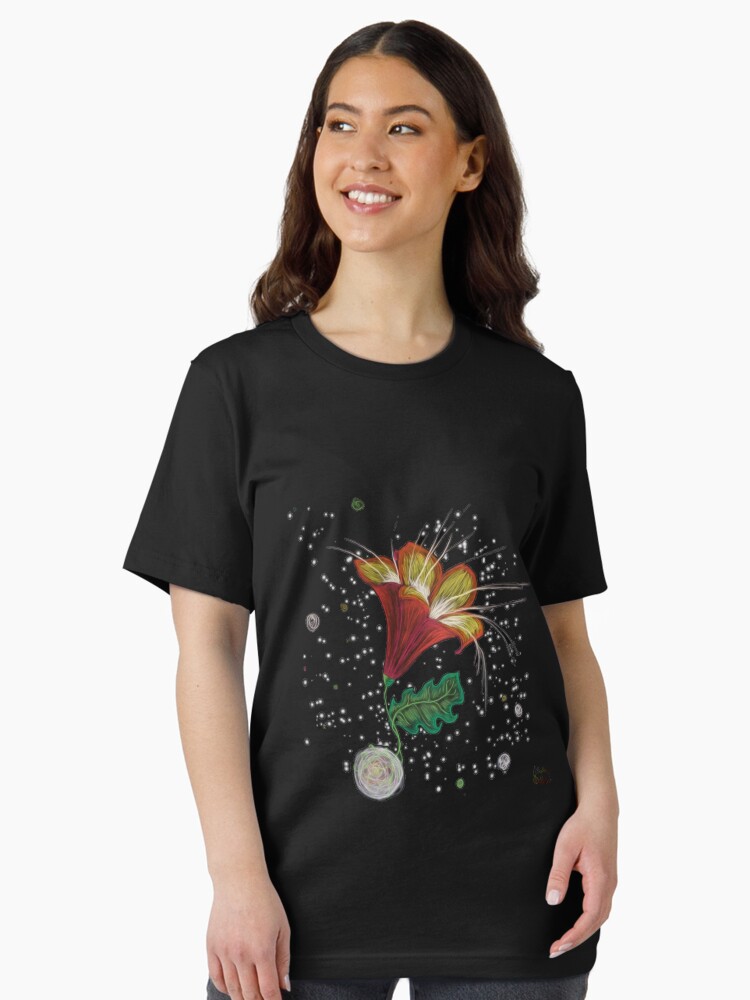 Thumbnail 2 of 7, Essential T-Shirt, The Red Lily in Space designed and sold by ivrona.