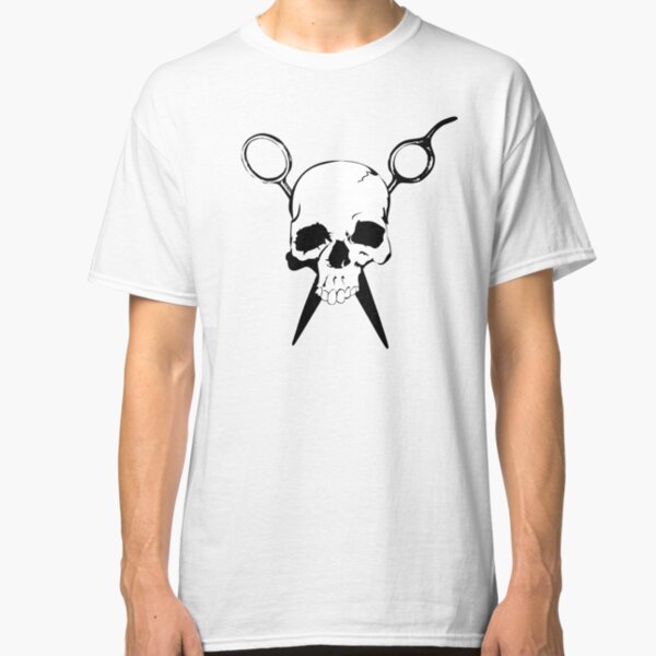 Skull and Shears Hair Stylist Art Classic T-Shirt