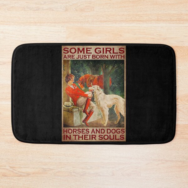 Item preview, Horse some girls are just born with horses and dogs in their souls dog lover designed and sold by AleehaZenger.
