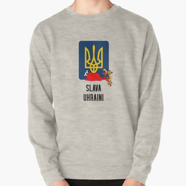 Slava Ukraini. I love Ukraine. Stop Putin. Save Ukraine. Pullover Sweatshirt