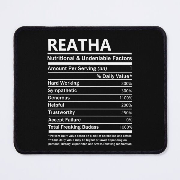 Item preview, Reatha Name T Shirt - Reatha Nutritional And Undeniable Factors Gift Item Tee designed and sold by ximenalivi.