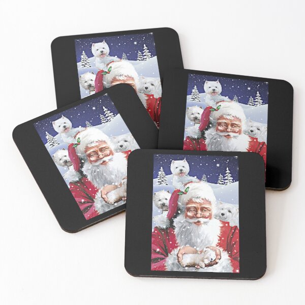 Item preview, Santa Claus with four westies gift for dog lover   designed and sold by SaoirseNeid.