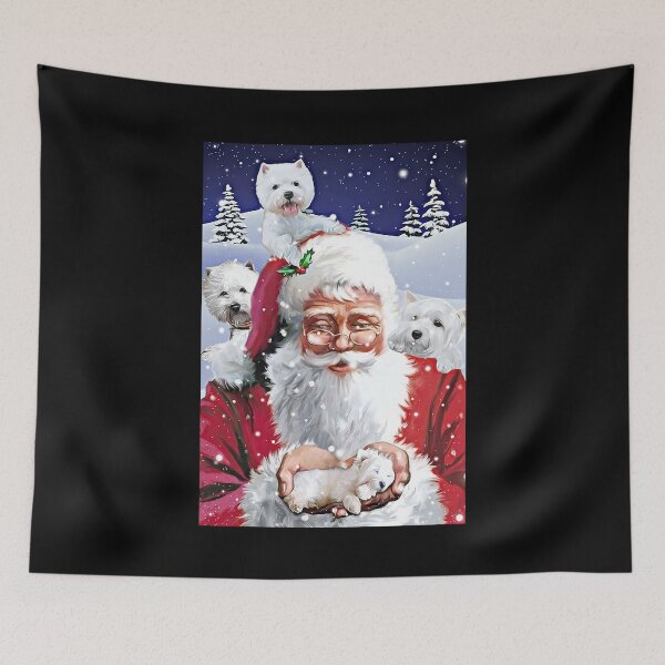 Item preview, Santa Claus with four westies gift for dog lover   designed and sold by SaoirseNeid.