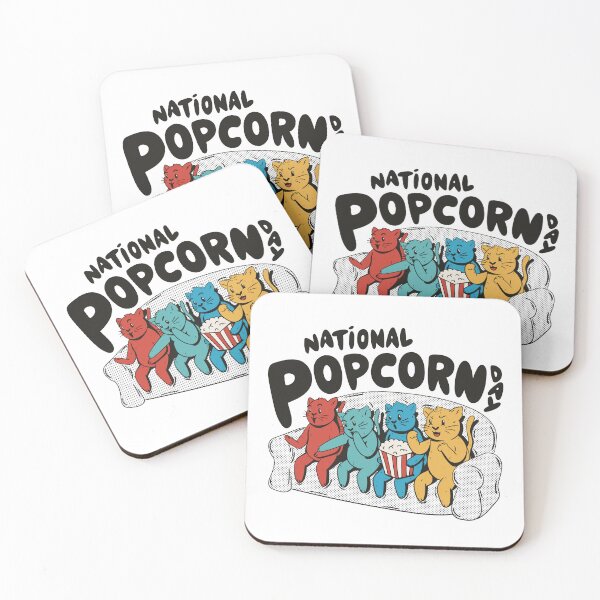 Item preview, Cats Watching Movie With Popcorn National Popcorn Day designed and sold by nmcreationsshop.