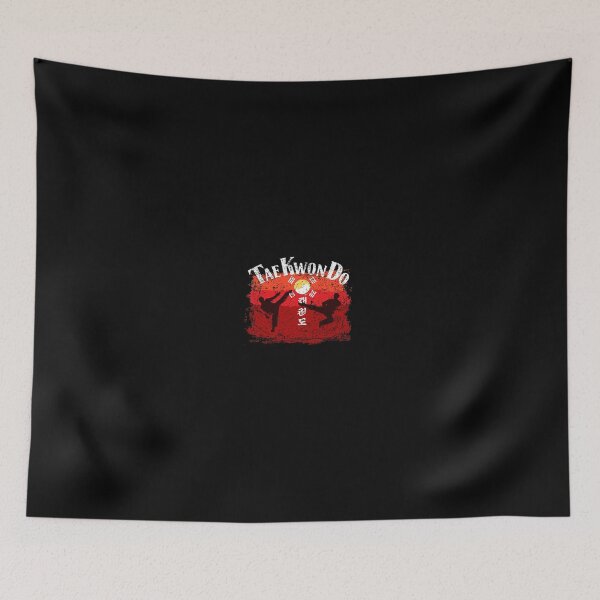 Item preview, Age Worn Vintage Tae Kwon Do School Sign, Retro Martial Arts Design designed and sold by Zanshin-Art.