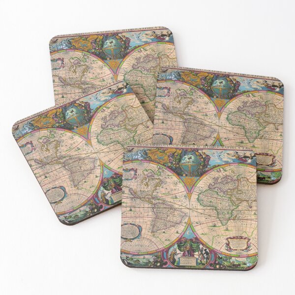 Item preview, old coloured map designed and sold by monamooon.