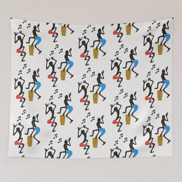Item preview,  Machine Embroidery, Ethnic Dancers, Stitch crafting, unique embroidered art designed and sold by RudolphBarnard.