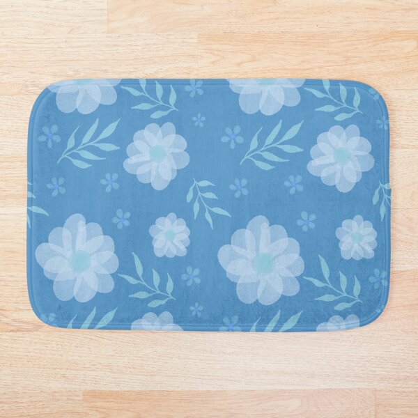Artikelvorschau, Blaues Blumenmuster - Aquarell entworfen und verkauft von TheBubblyType.