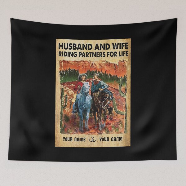 Item preview, Husband And Wife Riding Partners For Life Hores  designed and sold by AleehaZenger.