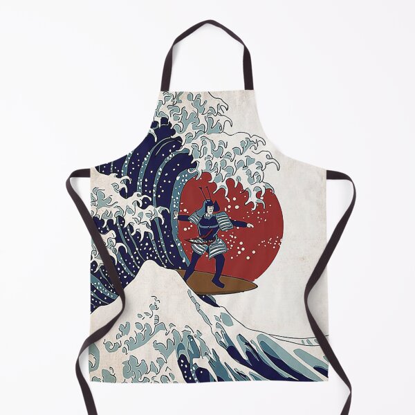 Aperçu de l'œuvre samouraï surfant facilement distrait par les samouraïs et le surf créée et vendue par KravecUziel.