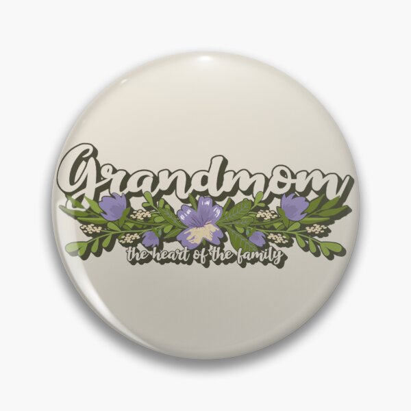 Item preview, Grandmom, The Heart Of The Family, Beautiful Flower Design For Grandmothers, Perfect For Mother's Day designed and sold by TrulyEpoque.