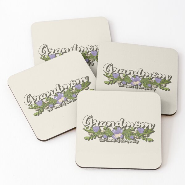 Item preview, Grandmom, The Heart Of The Family, Beautiful Flower Design For Grandmothers, Perfect For Mother's Day designed and sold by TrulyEpoque.