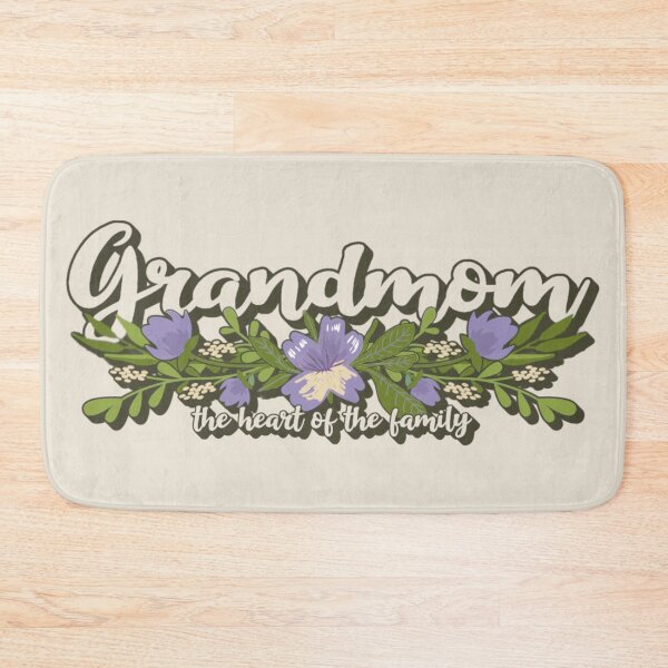 Item preview, Grandmom, The Heart Of The Family, Beautiful Flower Design For Grandmothers, Perfect For Mother's Day designed and sold by TrulyEpoque.