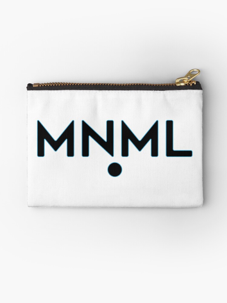 MNML Minimal Electric Blue Minimalism Minimal Techno mnml Remix | Zipper  Pouch