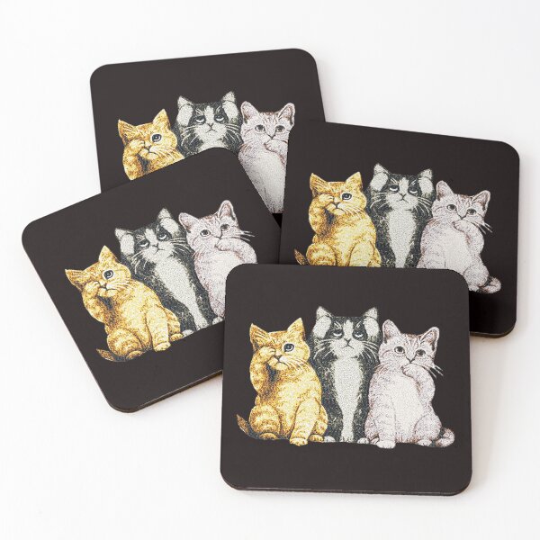 Item preview, Machine Embroidery, See, Hear,Say No More Cute Kittens for the Cat Lover, Stitch crafting, unique embroidered art designed and sold by RudolphBarnard.