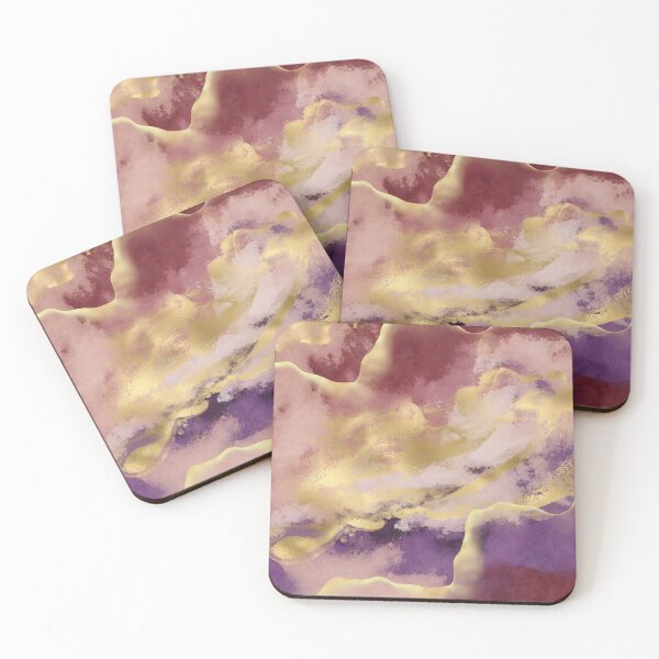 Item preview, Colorful Gold Textured Abstract Marble Art Print designed and sold by meggydesigns.