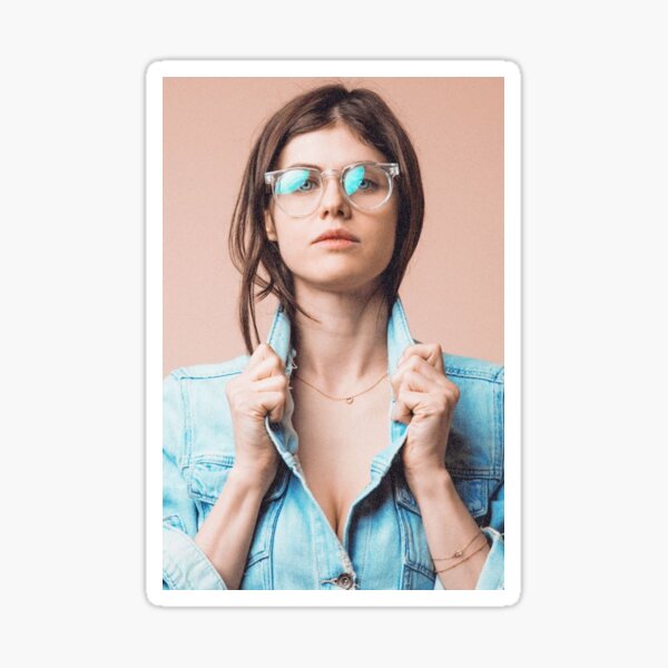 Portrait of Alexandra Daddario Sticker for Sale by Rockberry