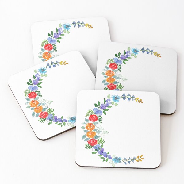 Item preview, Flower wreath in crescent shape designed and sold by Cacatuart.