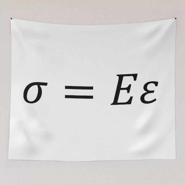 Item preview, hooke's law for linear deformation, mechanical engineering basics designed and sold by NoetherSym.