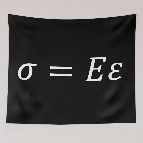 Item preview, hooke's law for linear deformation, mechanical engineering basics designed and sold by NoetherSym.