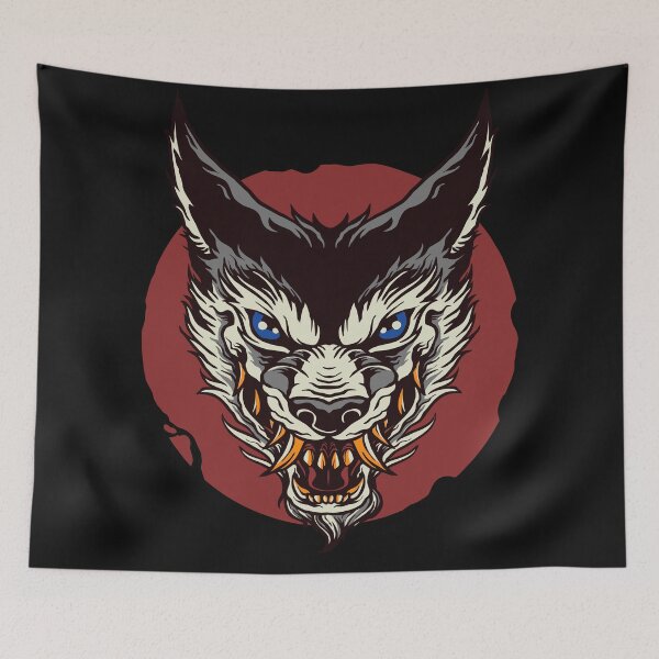 Item preview, Black Wolf With Blue Eyes designed and sold by GraphismNinja.