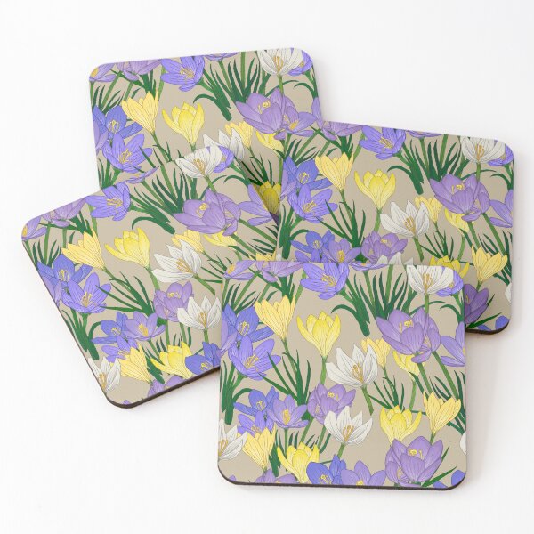 Item preview, Crocuses Purple and Yellow designed and sold by Sanna Kuusimurto.