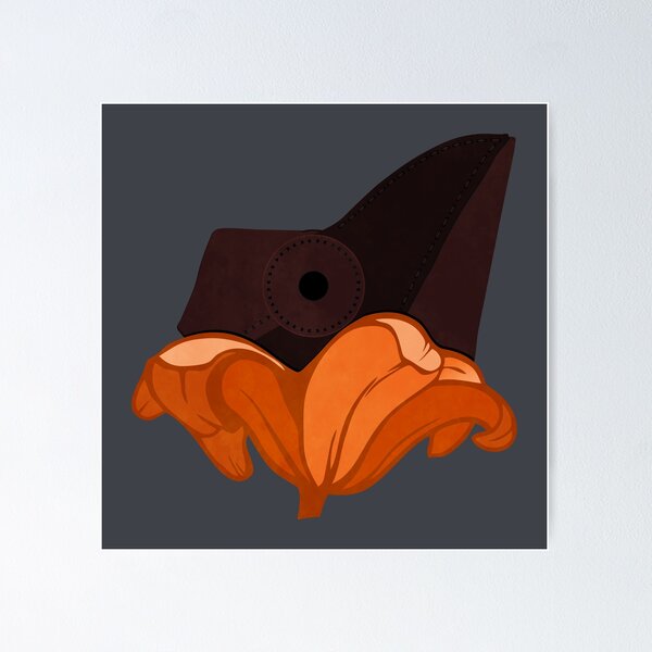 Item preview, Plague doctor flower - orange designed and sold by BRU Design.