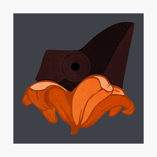 Item preview, Plague doctor flower - orange designed and sold by BRU Design.