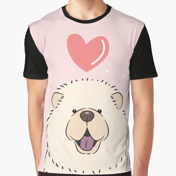 Vista previa del artículo con la obra «Amor Chow Chow Crema Blanca», diseñado y vendido por Lulupainting.