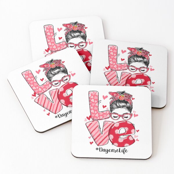 Item preview, Love Messy Bun Daycare Teacher Life Valentines Day designed and sold by Sara-Quinn.
