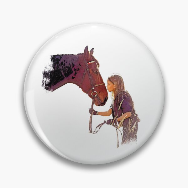 Item preview, Girl Kissing Horse Sticker designed and sold by ibuddy.