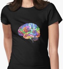 Das Regenbogen-Gehirn Tailliertes T-Shirt für Frauen