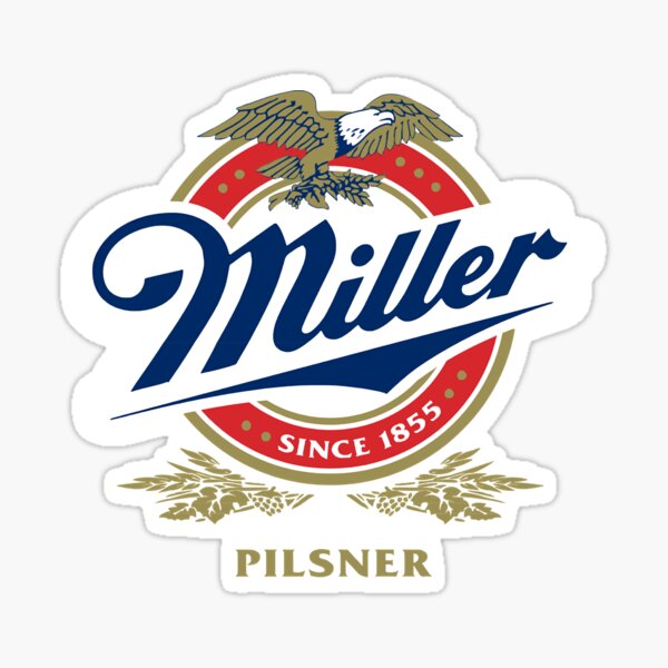 MILLER MGD GENUINE DRAFT LIGHT Silver STICKER decal craft beer brewery brewing 